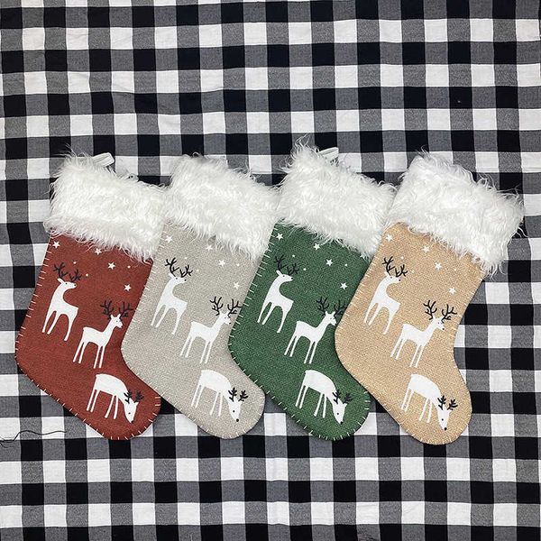 45*23cm plush christmas non-woven linen decorative burlap fabric stocking merry xmas red green gray gift storage socks rpx2
45*23cm plush christmas non-woven linen decorative burlap fabric stocking merry xmas red green gray gift storage socks rpx2
