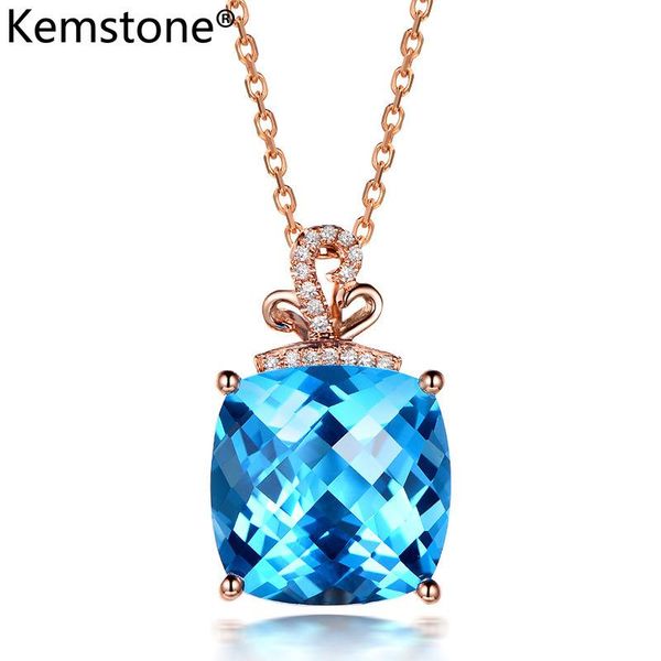 pendant necklaces kemstone blue rhinestone zircon rose gold color jewelry necklace gift for women female, Silver
pendant necklaces kemstone blue rhinestone zircon rose gold color jewelry necklace gift for women female, Silver