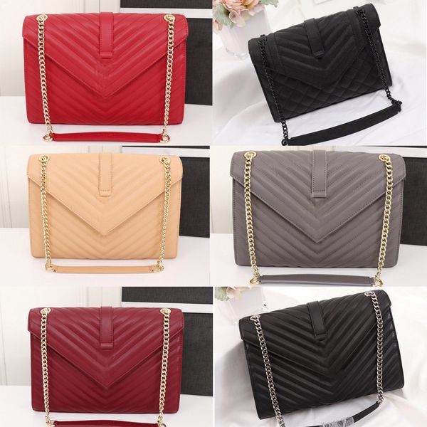 

Designer shoulder bag Envelope bag women handbags chain women bags designer crossbody bag fashion 2021 womens luxury designer purses handbag, Red 30cm