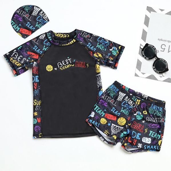 kids 3pc boy clothing set toddler baby swimming suit + cap shark print swimswear boy cartoon children rash guards beach, Black
kids 3pc boy clothing set toddler baby swimming suit + cap shark print swimswear boy cartoon children rash guards beach, Black