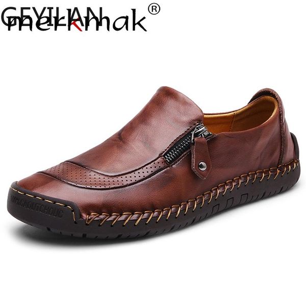 classic men's shoes loafers casual men shoes quality split comfortable leather men flats zipper moccasins, Black
classic men's shoes loafers casual men shoes quality split comfortable leather men flats zipper moccasins, Black