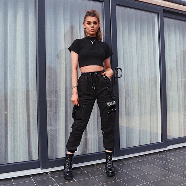 houzhou punk cargo pants women hippie hip hop high waist pants with chain print casual joggers women trousers streetwear 1017, Black;white
houzhou punk cargo pants women hippie hip hop high waist pants with chain print casual joggers women trousers streetwear 1017, Black;white