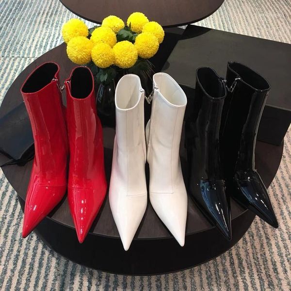 boots european and american autumn winter pointy stiletto female patent leather side zipper ankle1, Black
boots european and american autumn winter pointy stiletto female patent leather side zipper ankle1, Black