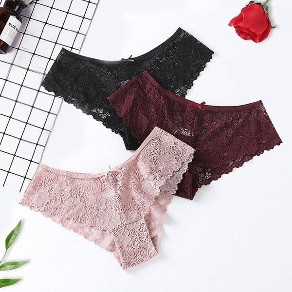 women's panties elovegirl 3pcs floral lace hollow out low rise briefs panty for ladies cute bow-knot bottom cotton underpanty, Black;pink
women's panties elovegirl 3pcs floral lace hollow out low rise briefs panty for ladies cute bow-knot bottom cotton underpanty, Black;pink