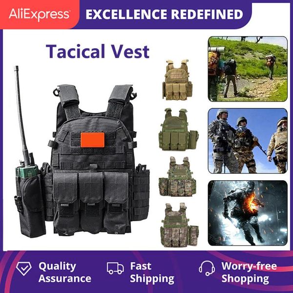 tactical molle vest body armor combat assault hunting plate carrier paintball shooting protect suit gear, Camo;black
tactical molle vest body armor combat assault hunting plate carrier paintball shooting protect suit gear, Camo;black