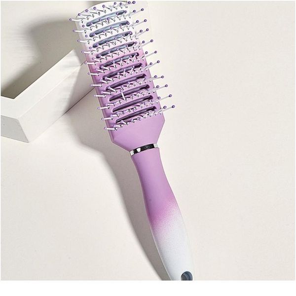 curved vent hair brush cushion nylon bristle styling brushes with anti-static rubber pad massage ha jllfbn, Silver
curved vent hair brush cushion nylon bristle styling brushes with anti-static rubber pad massage ha jllfbn, Silver
