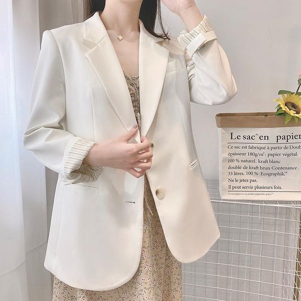 2021 small suit jacket female white of three quarter sleeve blazers female autumn and winter leisure thin jacket, White;black
2021 small suit jacket female white of three quarter sleeve blazers female autumn and winter leisure thin jacket, White;black