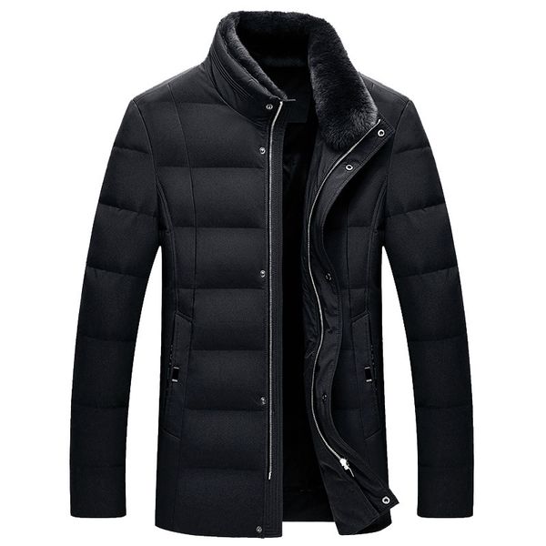 2021 middle-aged mark big man casual business down feather winter mink fur collar thick dow clothes ldjf, Black
2021 middle-aged mark big man casual business down feather winter mink fur collar thick dow clothes ldjf, Black
