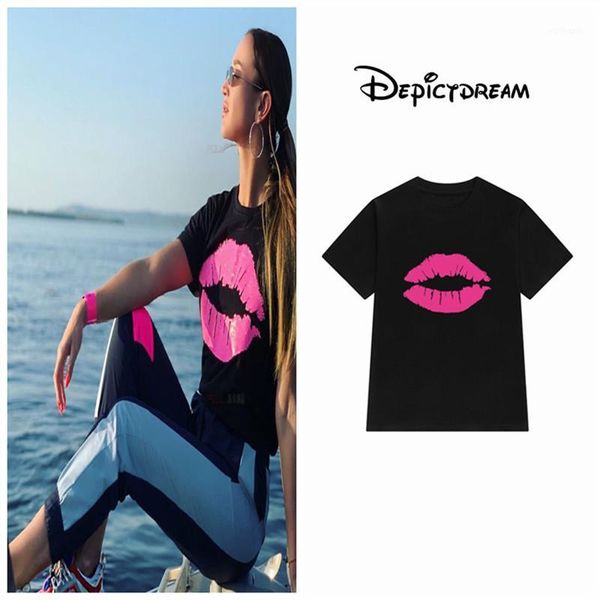 2020 new arrival women cotton short sleeve red lip pattern printing black t-shirt ins summer clothes1, White
2020 new arrival women cotton short sleeve red lip pattern printing black t-shirt ins summer clothes1, White