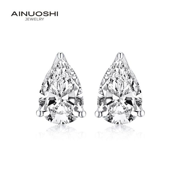 ainuoshi 925 sterling silver pear cut 8x10mm cz 3 prongs stud earrings 3ct silver stud earring for women wedding party jewelry y200106, Golden;silver
ainuoshi 925 sterling silver pear cut 8x10mm cz 3 prongs stud earrings 3ct silver stud earring for women wedding party jewelry y200106, Golden;silver