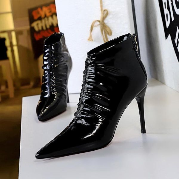 2020 winter luxury женщины sexy 9.5cm тонкие высокие каблуки ботильоны остроконечные toe лакированной кожи шпильках сапоги valentine party б, Black
2020 winter luxury женщины sexy 9.5cm тонкие высокие каблуки ботильоны остроконечные toe лакированной кожи шпильках сапоги valentine party б, Black