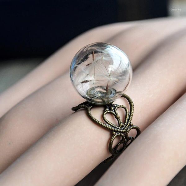 dandelion real flower wish glass ball heart copper resizable wedding rings for women jewelry boho vintage ladies bohemian1, Golden;silver
dandelion real flower wish glass ball heart copper resizable wedding rings for women jewelry boho vintage ladies bohemian1, Golden;silver