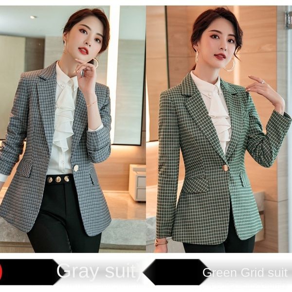 mlo3r small plaid blazer women's spring and autumn slim new korean version jacket jacketjacket short jacketof ez 2020 women's suit, Gray
mlo3r small plaid blazer women's spring and autumn slim new korean version jacket jacketjacket short jacketof ez 2020 women's suit, Gray