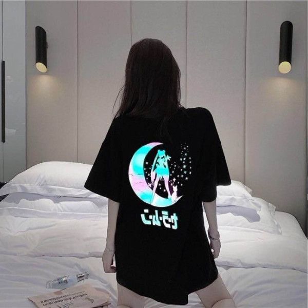 summer korean student fashion short sleeve t-shirt for girls loose coat t-shirt reflective beauty dark bereavement girlfriends 4lqrl, White
summer korean student fashion short sleeve t-shirt for girls loose coat t-shirt reflective beauty dark bereavement girlfriends 4lqrl, White