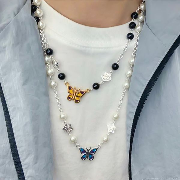 blue rose pearl butterfly necklace male and female hip hop trend 7zw6, Silver
blue rose pearl butterfly necklace male and female hip hop trend 7zw6, Silver