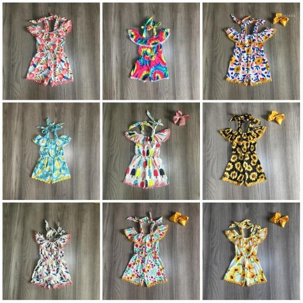 summer baby girls overall pom-pom sleeveless tie dyed romper children clothes boutique floral ruffle shorts milk silk jumpsuit1, White
summer baby girls overall pom-pom sleeveless tie dyed romper children clothes boutique floral ruffle shorts milk silk jumpsuit1, White