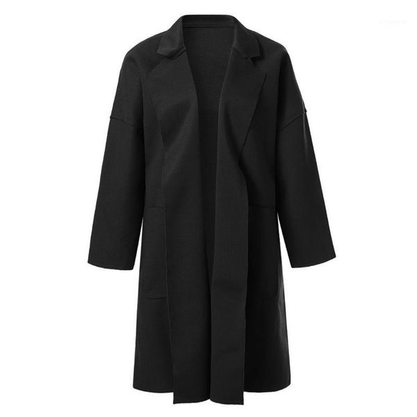 ladies long sleeve lapel woolen coats winter warm lapel wool trench outwears solid color loose casual warm slim overcoat1, Black
ladies long sleeve lapel woolen coats winter warm lapel wool trench outwears solid color loose casual warm slim overcoat1, Black