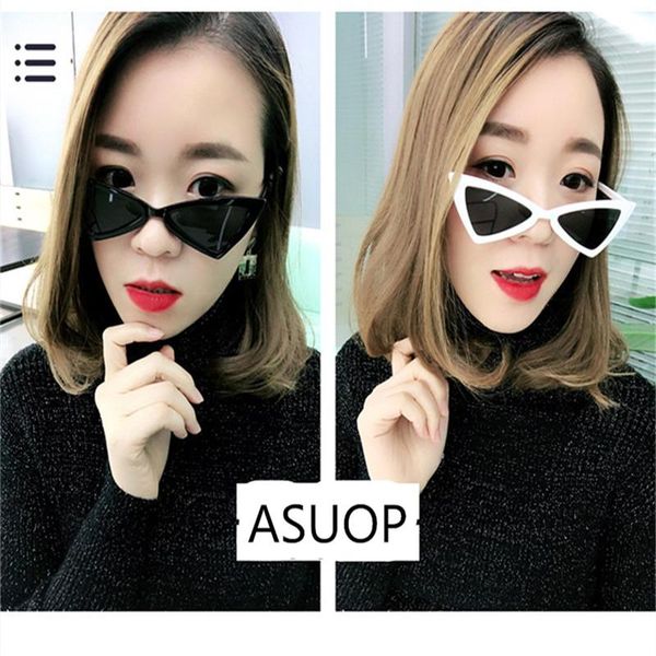 sunglasses 2021 retro cat eyes ladies triangle fashion men's glasses classic brand design uv400, White;black
sunglasses 2021 retro cat eyes ladies triangle fashion men's glasses classic brand design uv400, White;black
