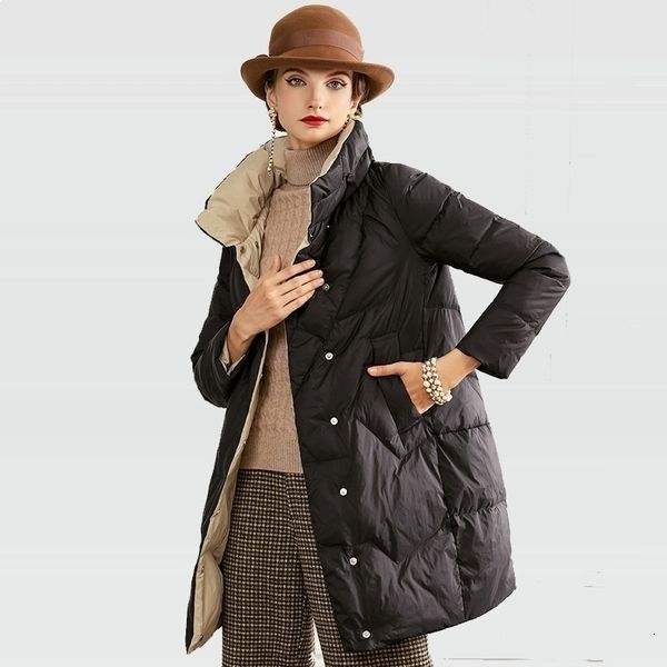 female 2021 new winter long neck 90% white down parka streetwear warm puffer jacket pmfq, Black
female 2021 new winter long neck 90% white down parka streetwear warm puffer jacket pmfq, Black