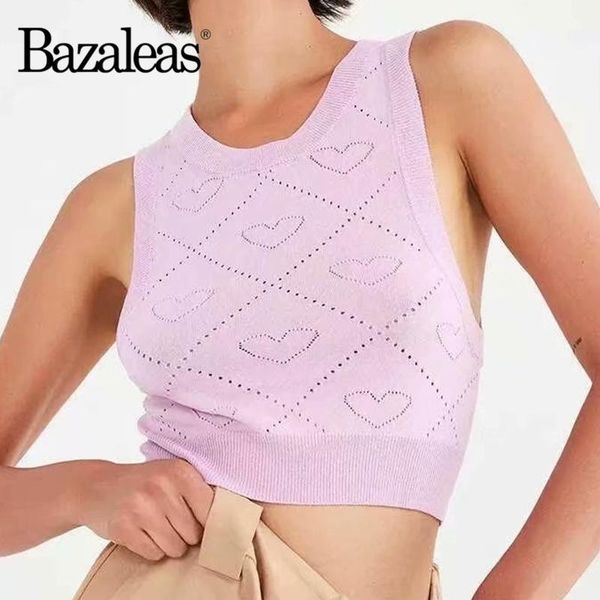 women's tanks & camis bazaleas fashion o neck women tank vintage pink heart hollow out knitted slim crop, White
women's tanks & camis bazaleas fashion o neck women tank vintage pink heart hollow out knitted slim crop, White