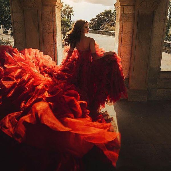 red high neck prom dresses sweetheart ruffles tiered skirts arabic evening dress custom made formal cocktail party gowns robes de soiree, Black
red high neck prom dresses sweetheart ruffles tiered skirts arabic evening dress custom made formal cocktail party gowns robes de soiree, Black