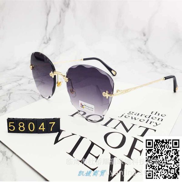 new sunglasses fashion trend metal frameless trimming women women's round face, White;black
new sunglasses fashion trend metal frameless trimming women women's round face, White;black