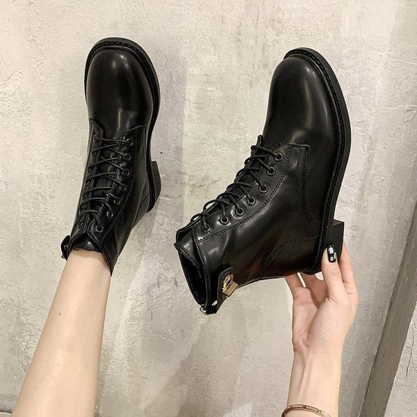 lace up shoes round toe white ankle boots boots-women winter footwear luxury designer low rock riding 2020 med fashion rubber1, Black
lace up shoes round toe white ankle boots boots-women winter footwear luxury designer low rock riding 2020 med fashion rubber1, Black