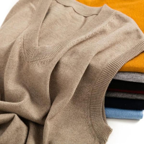 men's sweaters cashmere men sweater vest for spring autumn v-neck pullover sleeveless garment clothes hombre pull knitted clothing, White;black
men's sweaters cashmere men sweater vest for spring autumn v-neck pullover sleeveless garment clothes hombre pull knitted clothing, White;black
