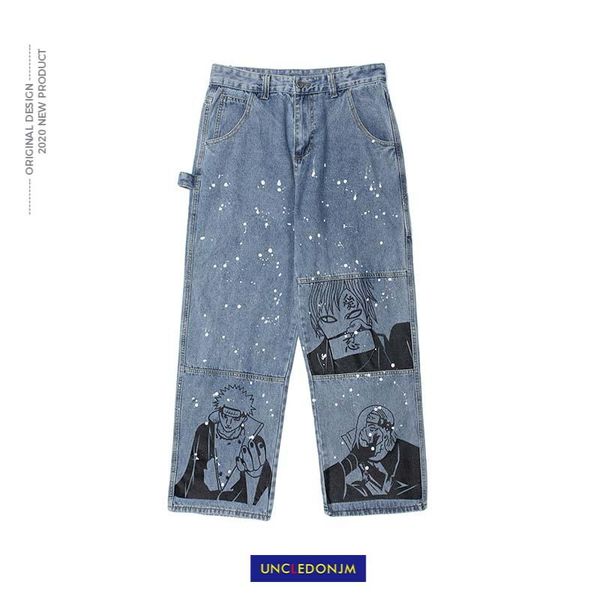 uncledonjm japanese cartoon jeans men's bf harajuku fashion brand hip-hop animal denim jeans biker designer trousers n1176, Blue
uncledonjm japanese cartoon jeans men's bf harajuku fashion brand hip-hop animal denim jeans biker designer trousers n1176, Blue