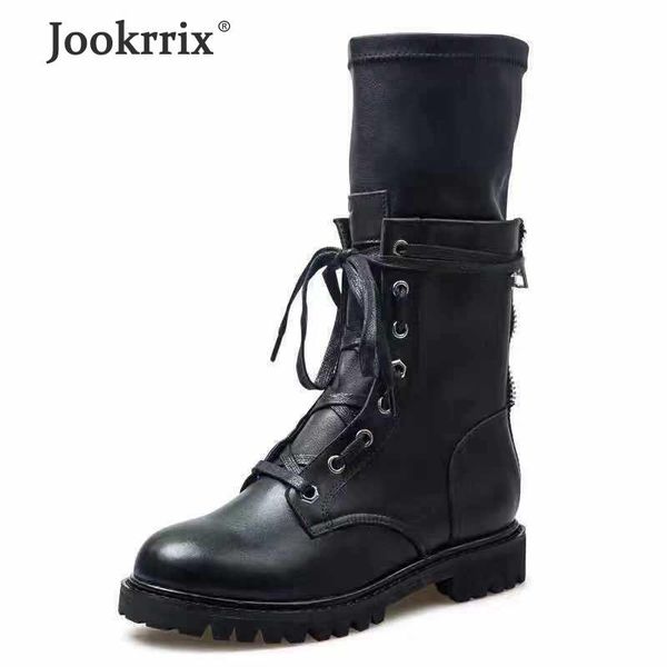 jookrrix 2020 women fashion comfortable mid calf boots women black martin boots female genuine leather platform shoes
jookrrix 2020 women fashion comfortable mid calf boots women black martin boots female genuine leather platform shoes