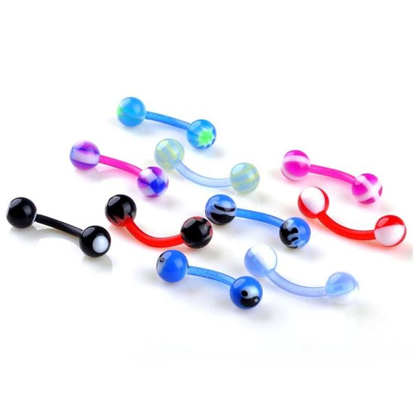 10pcs mix acrylic stainless steel eyebrow navel belly lip tongue ring nose bar rings body piercing jewelry q jllkzh, Silver
10pcs mix acrylic stainless steel eyebrow navel belly lip tongue ring nose bar rings body piercing jewelry q jllkzh, Silver