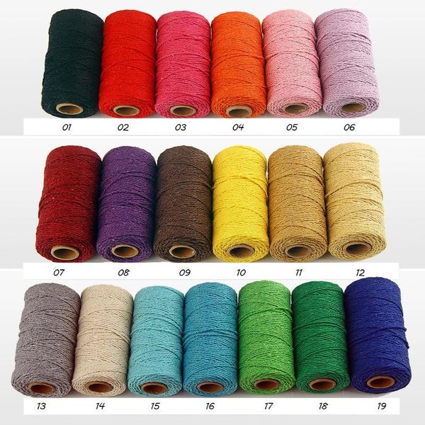 yarn 10 rolls 2mm cotton baker twine 100 meters/roll colorfull cord for handmade christmas decoration diy gift wrapping1, Black;white
yarn 10 rolls 2mm cotton baker twine 100 meters/roll colorfull cord for handmade christmas decoration diy gift wrapping1, Black;white