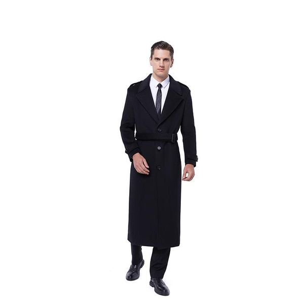 men's wool & blends 2021 overknee length veste hiver homme super long handsome trench coat men, Black
men's wool & blends 2021 overknee length veste hiver homme super long handsome trench coat men, Black