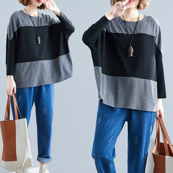 fat women's autumn dress 2020 new korean large size stitching foreign style fat mm cover belly show thin t-shirt fashion coat t-shirt t, White
fat women's autumn dress 2020 new korean large size stitching foreign style fat mm cover belly show thin t-shirt fashion coat t-shirt t, White