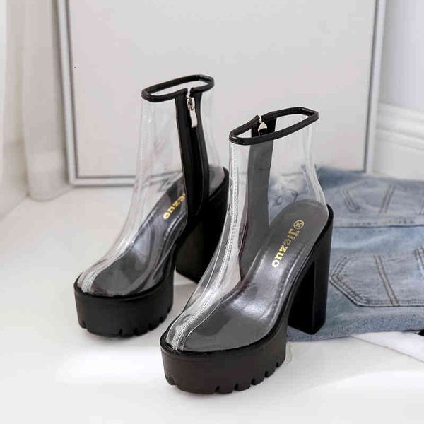 women boots ltarta clear transparent white bottom waterproof platform thick heel high round roe shoes df-jz750-1 ihsa, Black
women boots ltarta clear transparent white bottom waterproof platform thick heel high round roe shoes df-jz750-1 ihsa, Black
