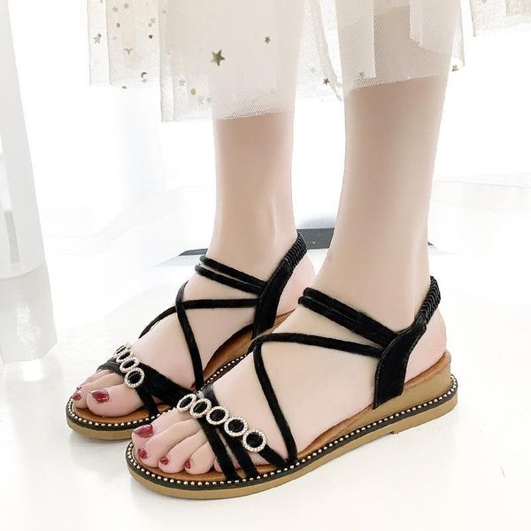 european and american style plus size women's sandals 2020 summer new roman women wedge sandals fashion wild women's shoes1, Black
european and american style plus size women's sandals 2020 summer new roman women wedge sandals fashion wild women's shoes1, Black