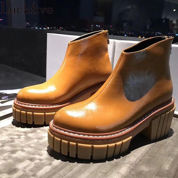 platform genuine leather women boots chunky heels party shoes round toe ankle boots black shoes woman
platform genuine leather women boots chunky heels party shoes round toe ankle boots black shoes woman