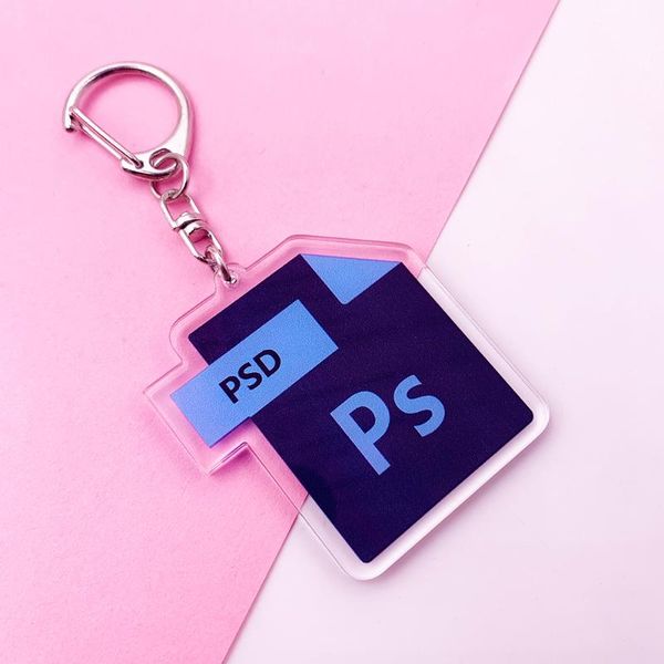 cute cartoon office software acrylic keychain ps ai excel bag charm pendant key chain accessories stainless steel key ring, Silver
cute cartoon office software acrylic keychain ps ai excel bag charm pendant key chain accessories stainless steel key ring, Silver