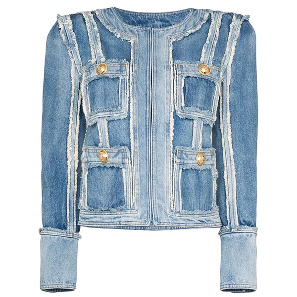 new fashion stylish designer jacket women's metal lion buttons fringed denim jacket 201112, Black;brown
new fashion stylish designer jacket women's metal lion buttons fringed denim jacket 201112, Black;brown