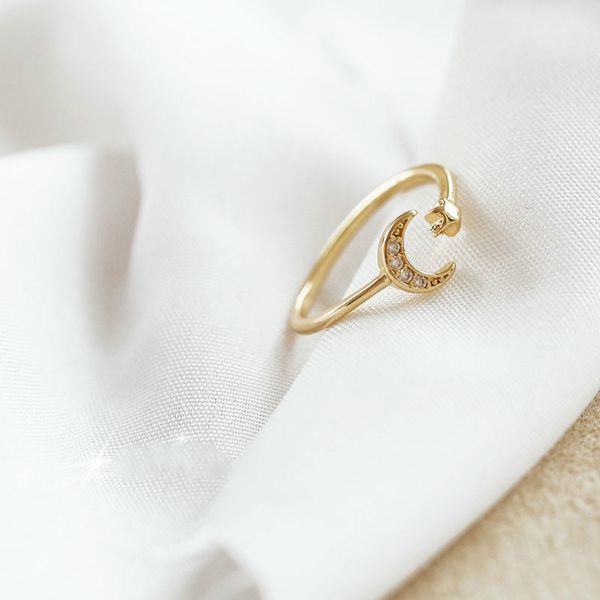 februaryfrost brand simple moon star eyes open rings for women girls garden resizable finger rings anillos female jewelry 925 sterling silve, Silver
februaryfrost brand simple moon star eyes open rings for women girls garden resizable finger rings anillos female jewelry 925 sterling silve, Silver