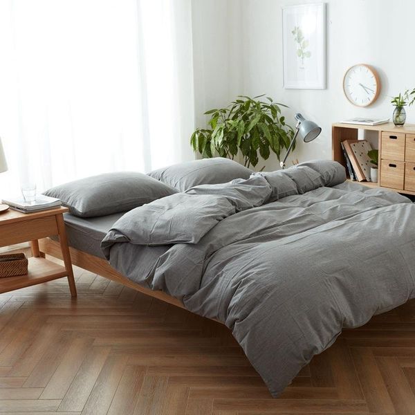 bedding sets fashion gray king sizeduvet cover set washed cotton home soft plain dyed bedclothes pillowcase zipper
bedding sets fashion gray king sizeduvet cover set washed cotton home soft plain dyed bedclothes pillowcase zipper