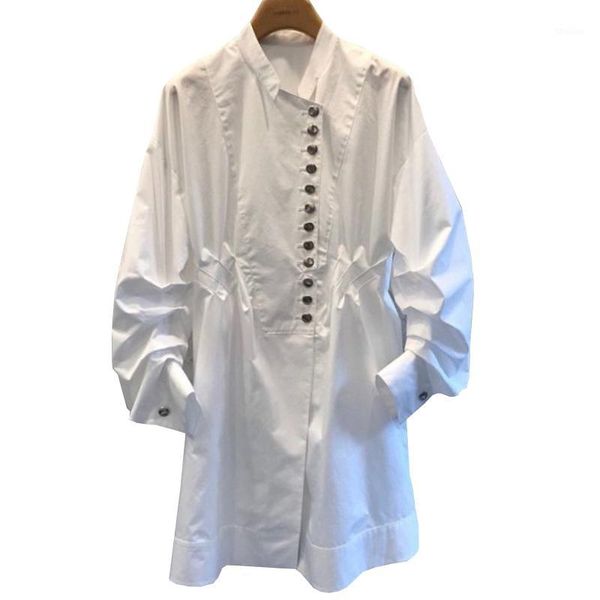 women's blouses & shirts 2021 spring summer korean women elegant turn-down collar single breasted fashion streetwear long blusas1, White
women's blouses & shirts 2021 spring summer korean women elegant turn-down collar single breasted fashion streetwear long blusas1, White