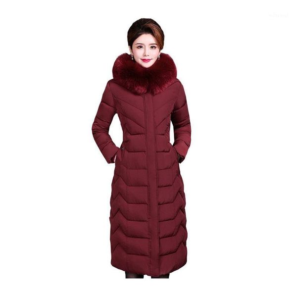 women x-long winter jacket hooded fur collar detachable windproof warm bio down coat oversize cotton padded parkas1, Black
women x-long winter jacket hooded fur collar detachable windproof warm bio down coat oversize cotton padded parkas1, Black