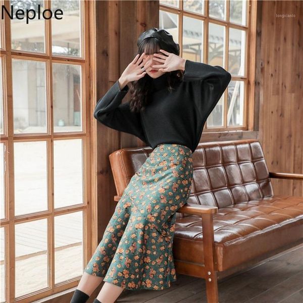 neploe floral mermaid skirts women spring 2020 vintage high waist a line jupe femme fashion casual mid calf ladies skirts 1c0381, Black
neploe floral mermaid skirts women spring 2020 vintage high waist a line jupe femme fashion casual mid calf ladies skirts 1c0381, Black