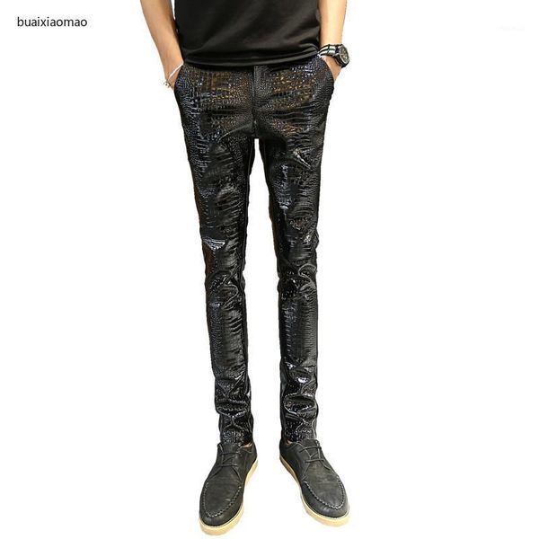 2021 men's slim fit leather pants youth stitching motorcycle skinny pants1, Black
2021 men's slim fit leather pants youth stitching motorcycle skinny pants1, Black