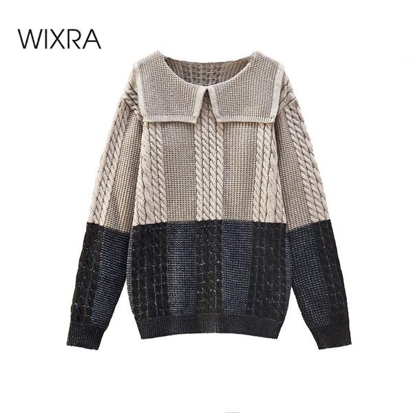 wixra v-neck oversized sweater womens autumn winter patckwork color knitted pullover long sleeve sweet female plus size, White;black
wixra v-neck oversized sweater womens autumn winter patckwork color knitted pullover long sleeve sweet female plus size, White;black