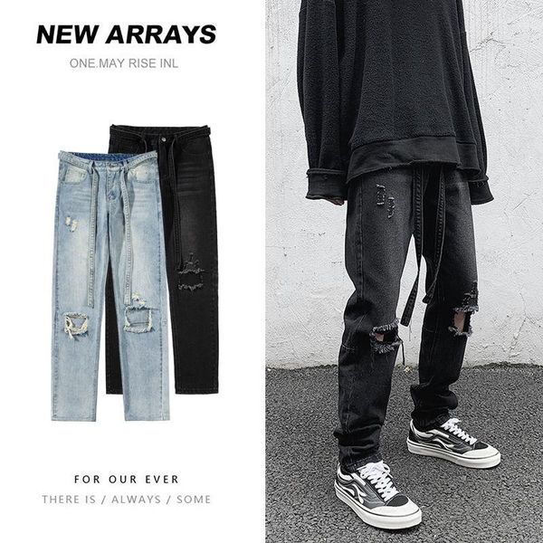 men's jeans 2021 autumn and winter youth high street ripped fashion casual slim large size mid-waist pants, Blue
men's jeans 2021 autumn and winter youth high street ripped fashion casual slim large size mid-waist pants, Blue