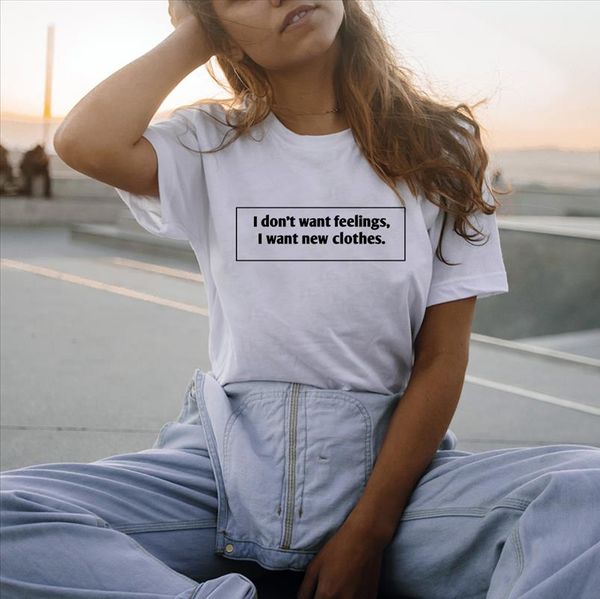 i dont want feelings i want new clothes women fashion t shirt tumblr tshirt girls casual life quote t shirt outfits, White
i dont want feelings i want new clothes women fashion t shirt tumblr tshirt girls casual life quote t shirt outfits, White