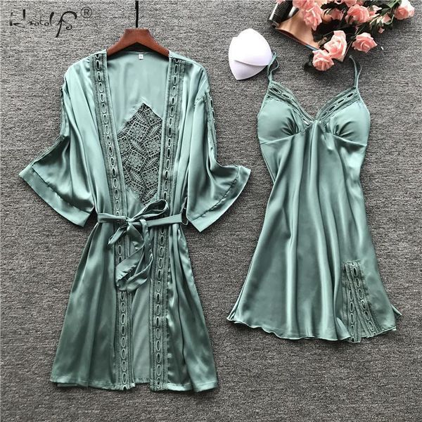 lace robe sets women silk satin robe loungewear 2pc sleepwear set kimono robe bathrobe nightgown pajama dress 2 piece suit lj200822, Black;red
lace robe sets women silk satin robe loungewear 2pc sleepwear set kimono robe bathrobe nightgown pajama dress 2 piece suit lj200822, Black;red