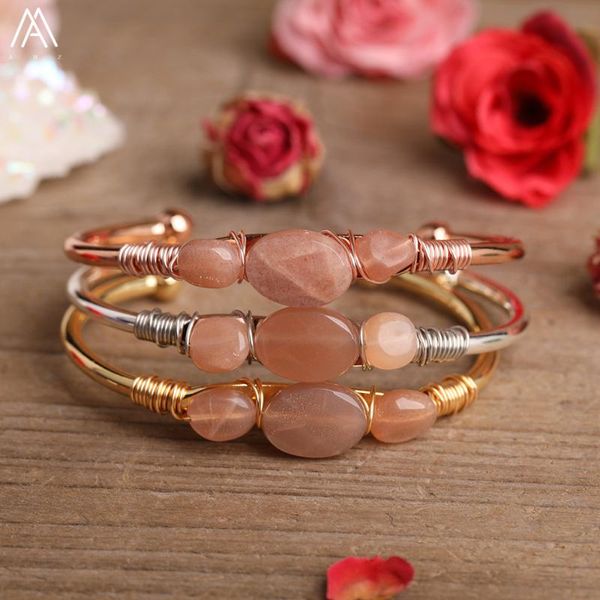 charm bracelets silvery rose gold copper natural sun stone slab chip beads open bracelet for women fashion boho jewelry, Golden;silver
charm bracelets silvery rose gold copper natural sun stone slab chip beads open bracelet for women fashion boho jewelry, Golden;silver